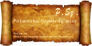 Polanszky Szemirámisz névjegykártya